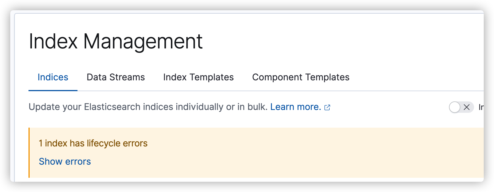 Index Management